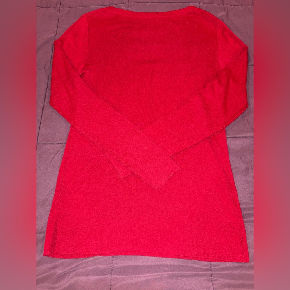 Women's Red Sweater Silk/Cashmere Jarbo